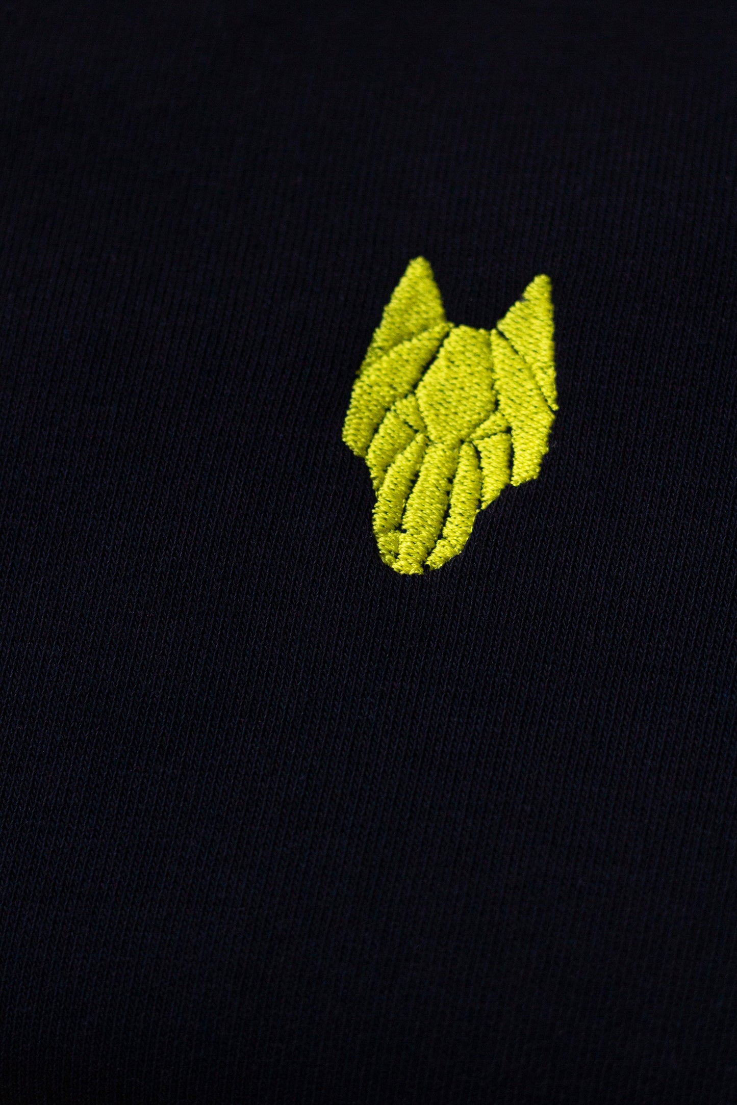 Kid's One Wolf knitted sweater black, yellow logo