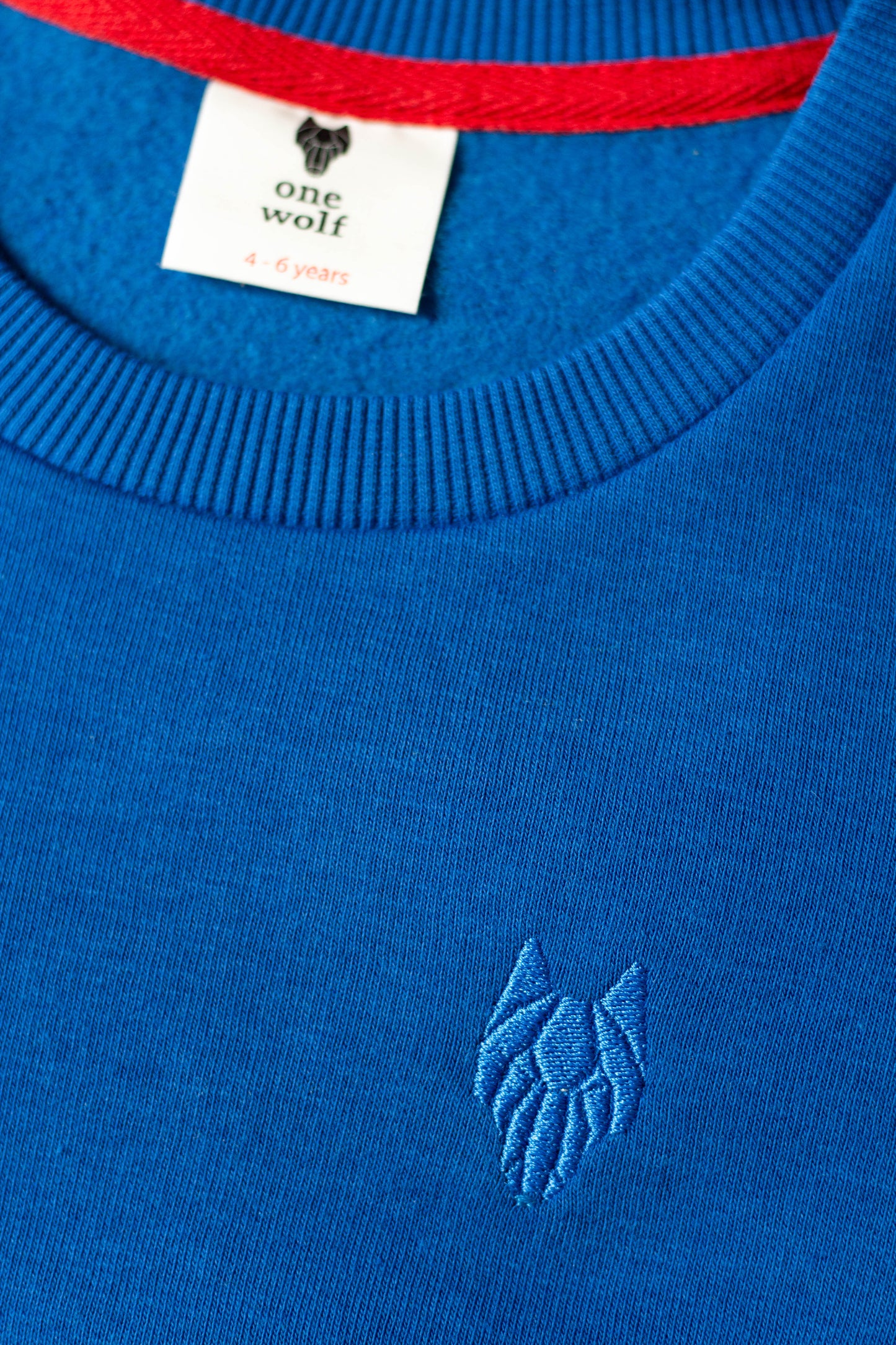 Bērnu One Wolf džemperis, zils ar zilu logo