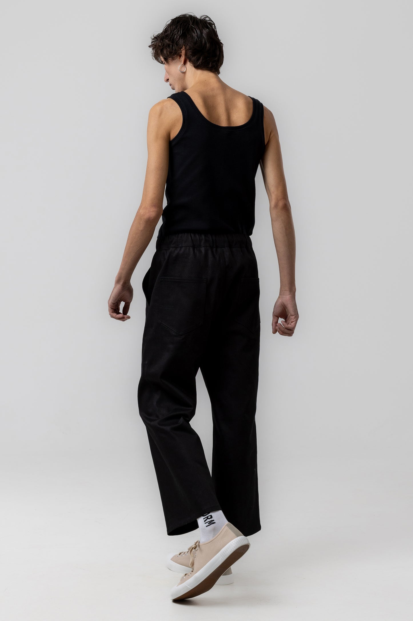 Cotton RIB Tank Top black