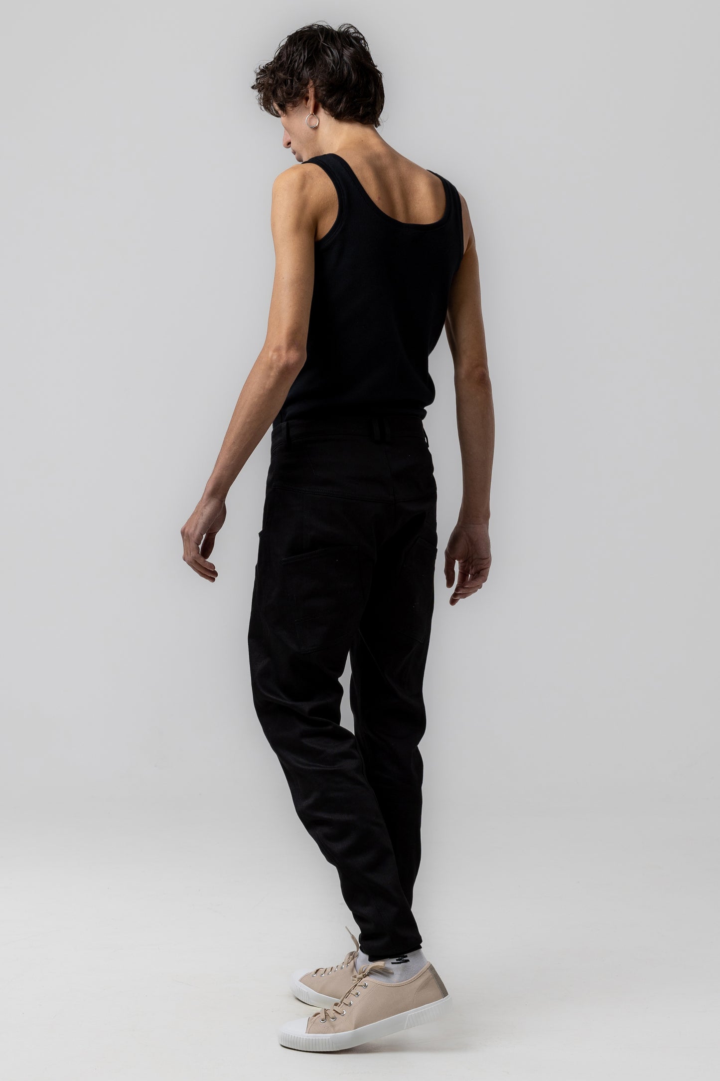 Cotton RIB Tank Top black