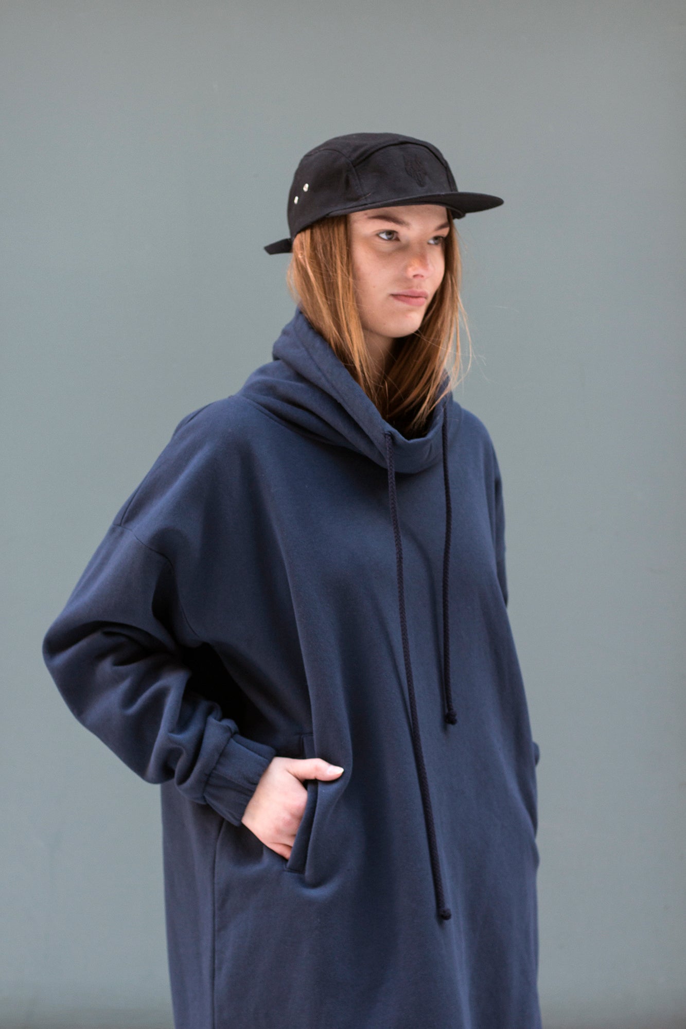 One Wolf oversize logo sweater dark blue - One Wolf