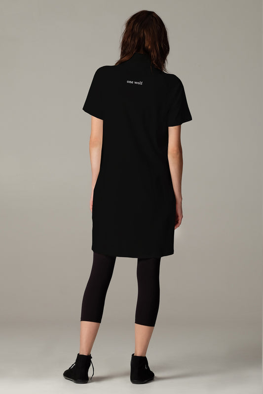 WASTE dress short black - One Wolf