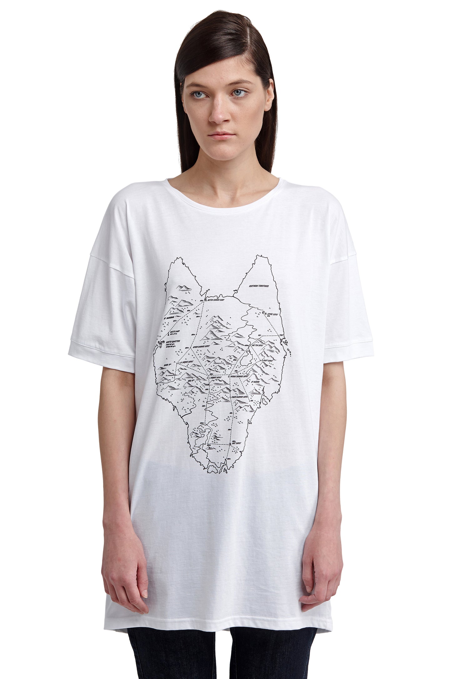 One Wolf OTHERLAND T-krekls piena balts