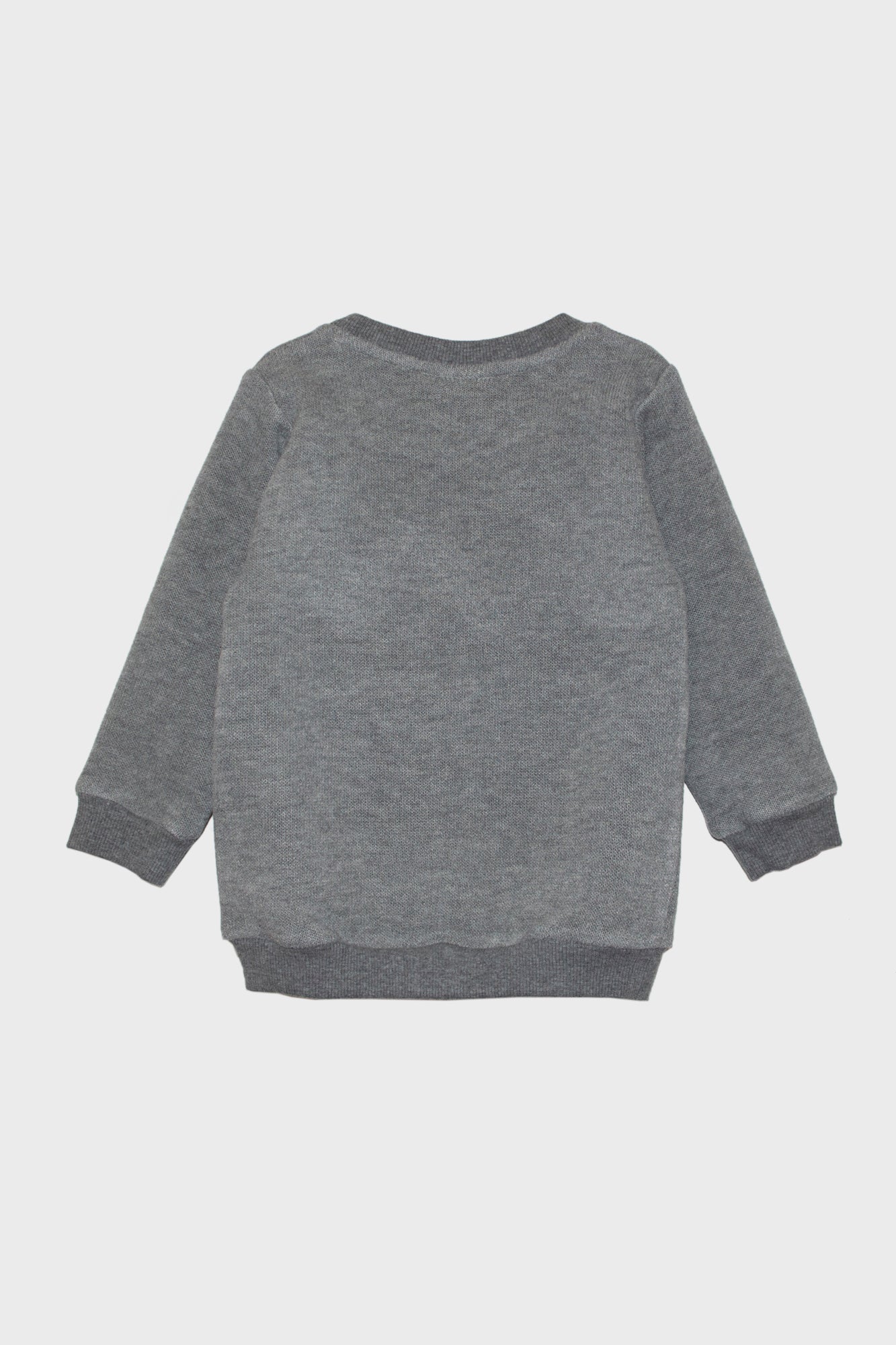 Kid’s One Wolf knitted sweater, grey/white logo