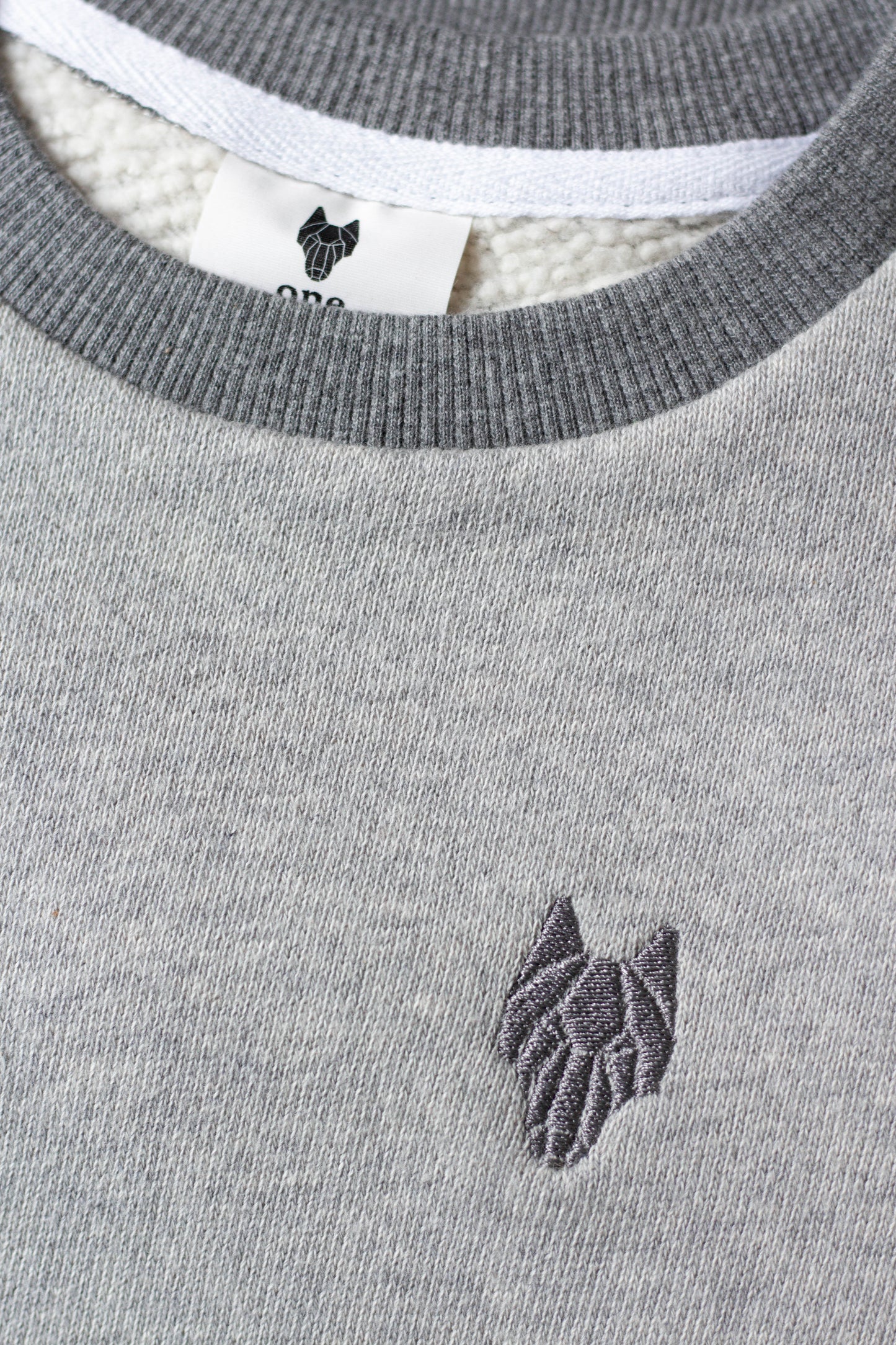 Kid’s One Wolf knitted sweater, grey/dark grey logo