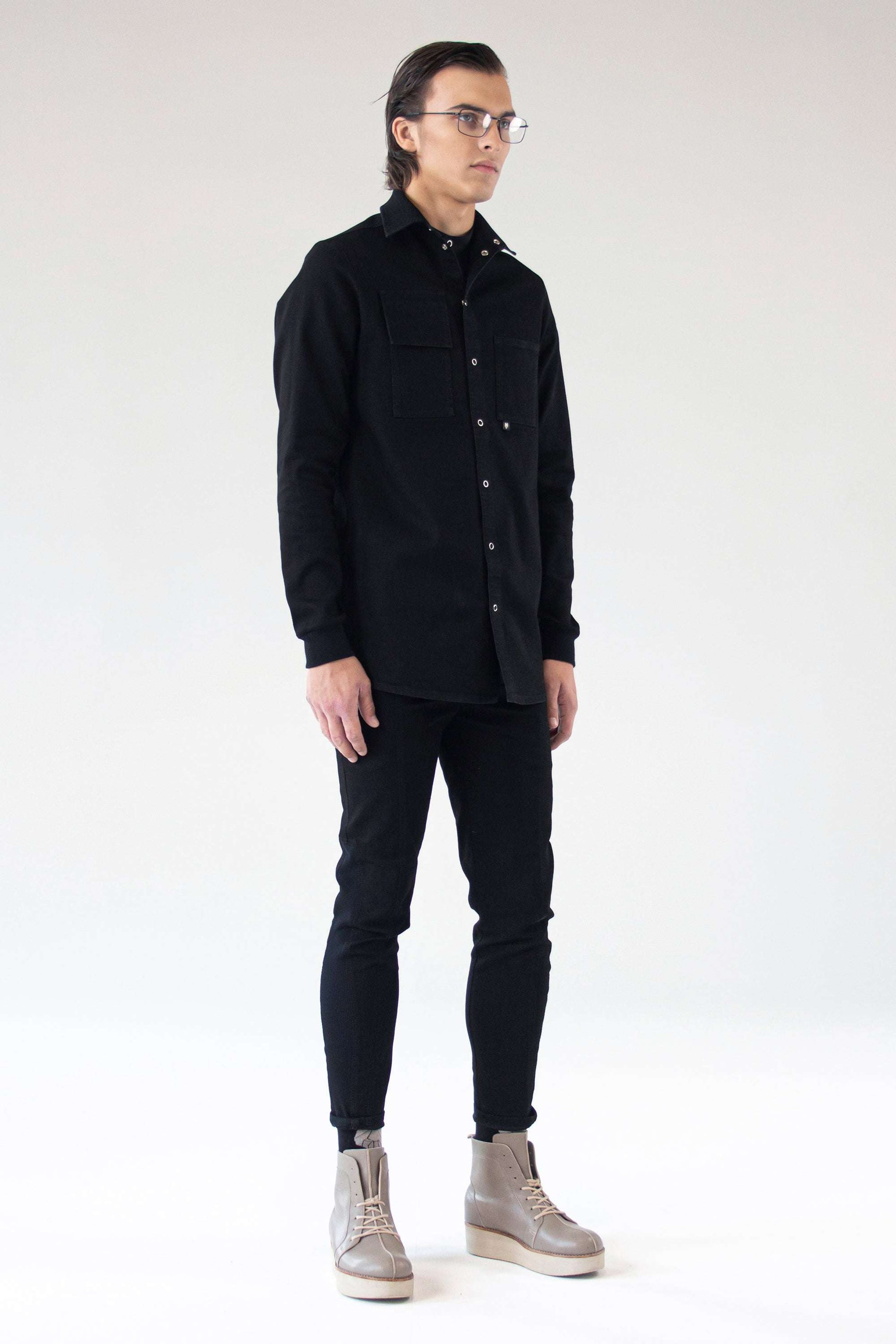 Unisex Denim Shirt SEEKER - black