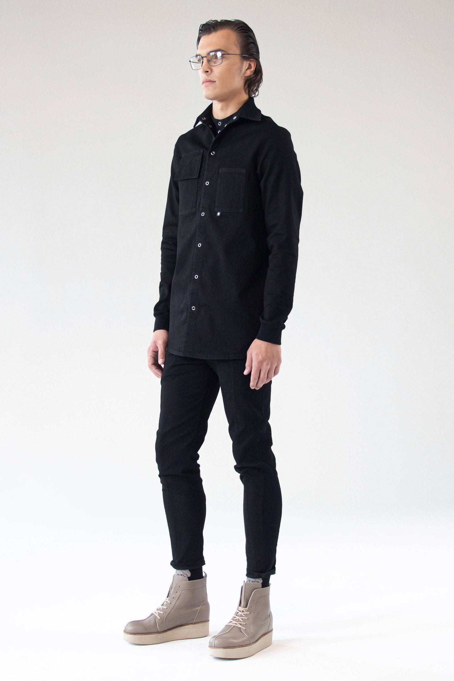 Unisex Denim Shirt SEEKER - black