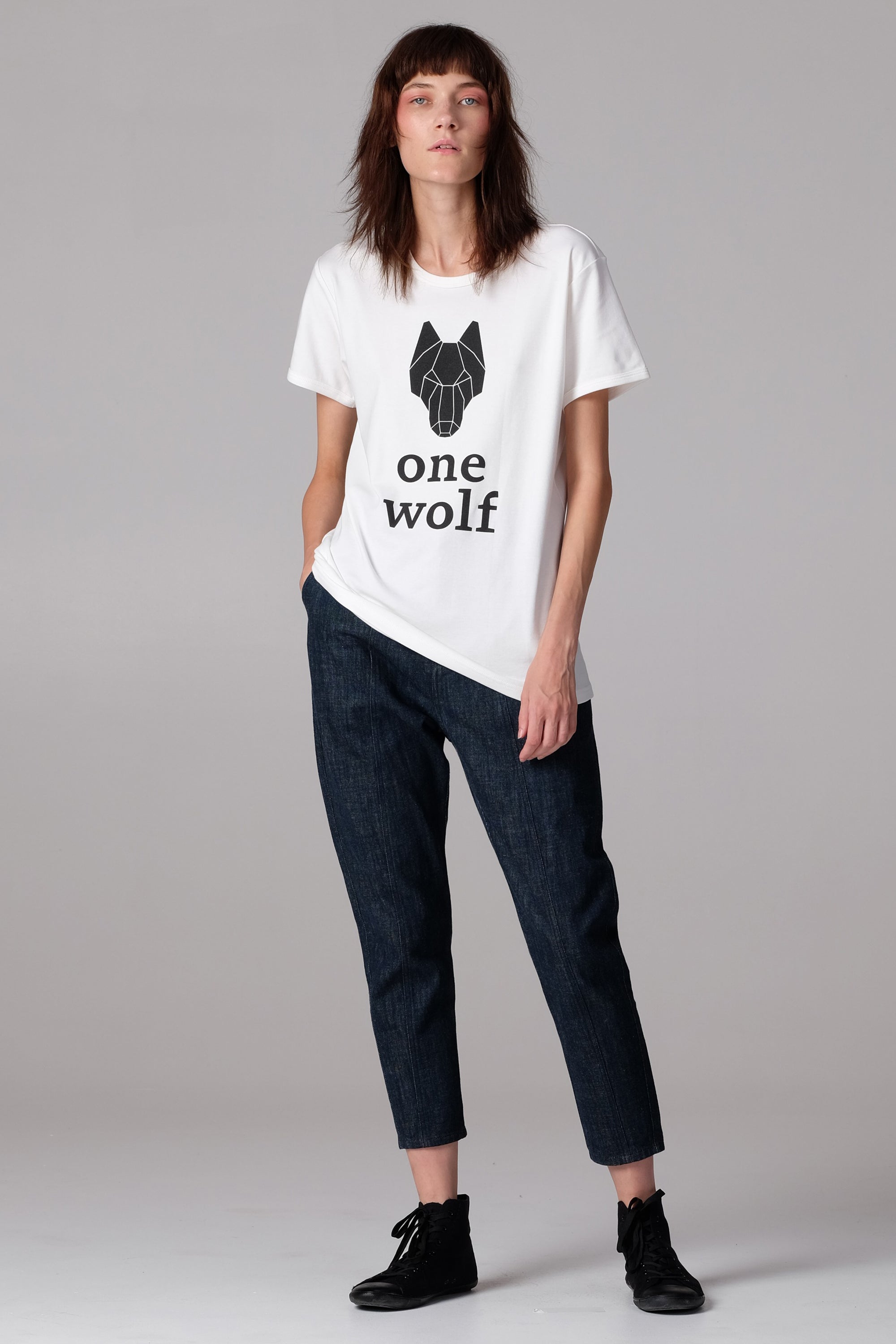 Off white wolf tee online