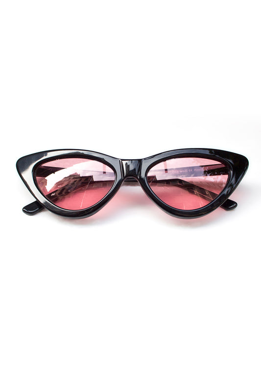 One Wolf Sunglasses BLACK AND PINK