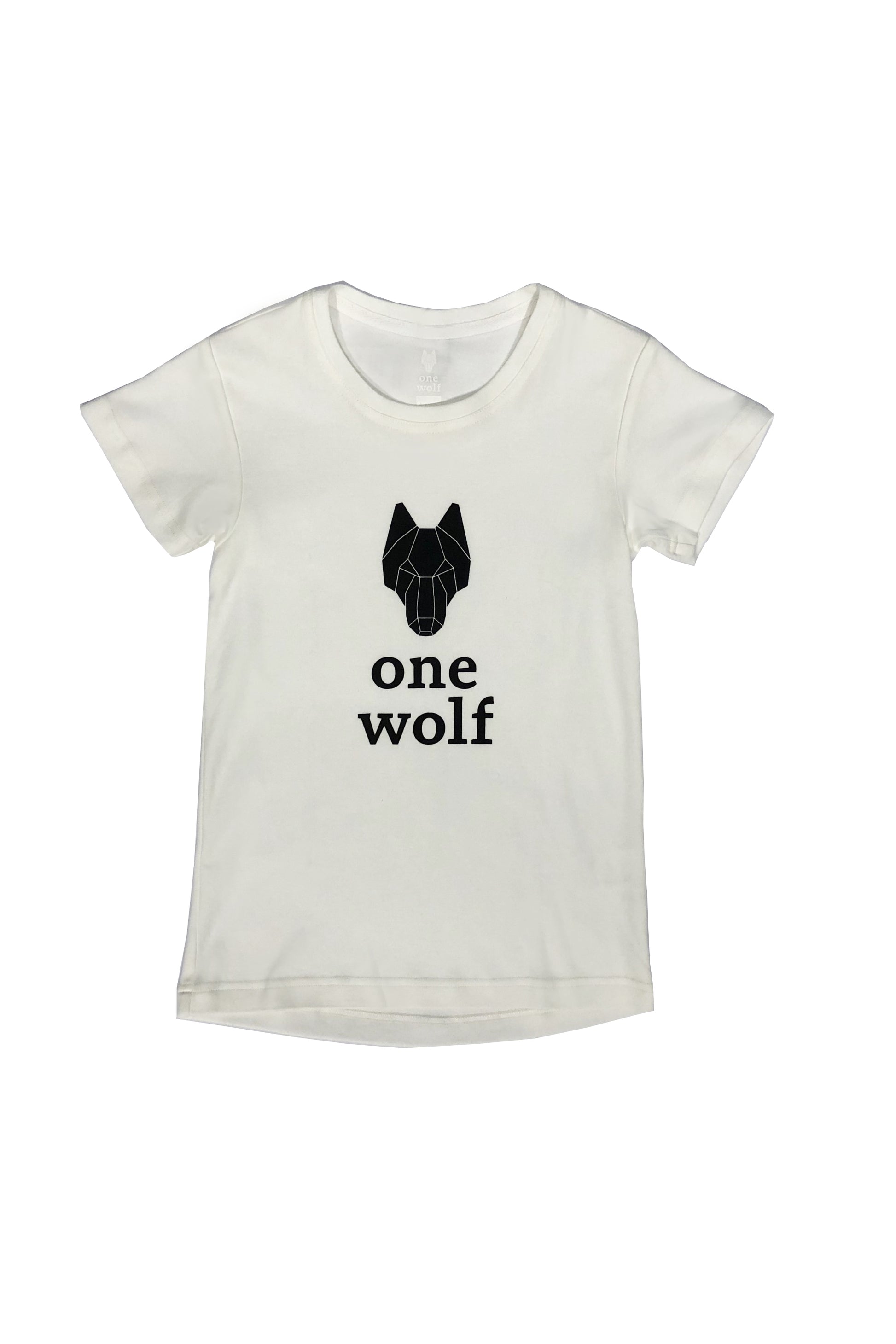 KIDS OW LOGO T-shirt white/black logo - One Wolf