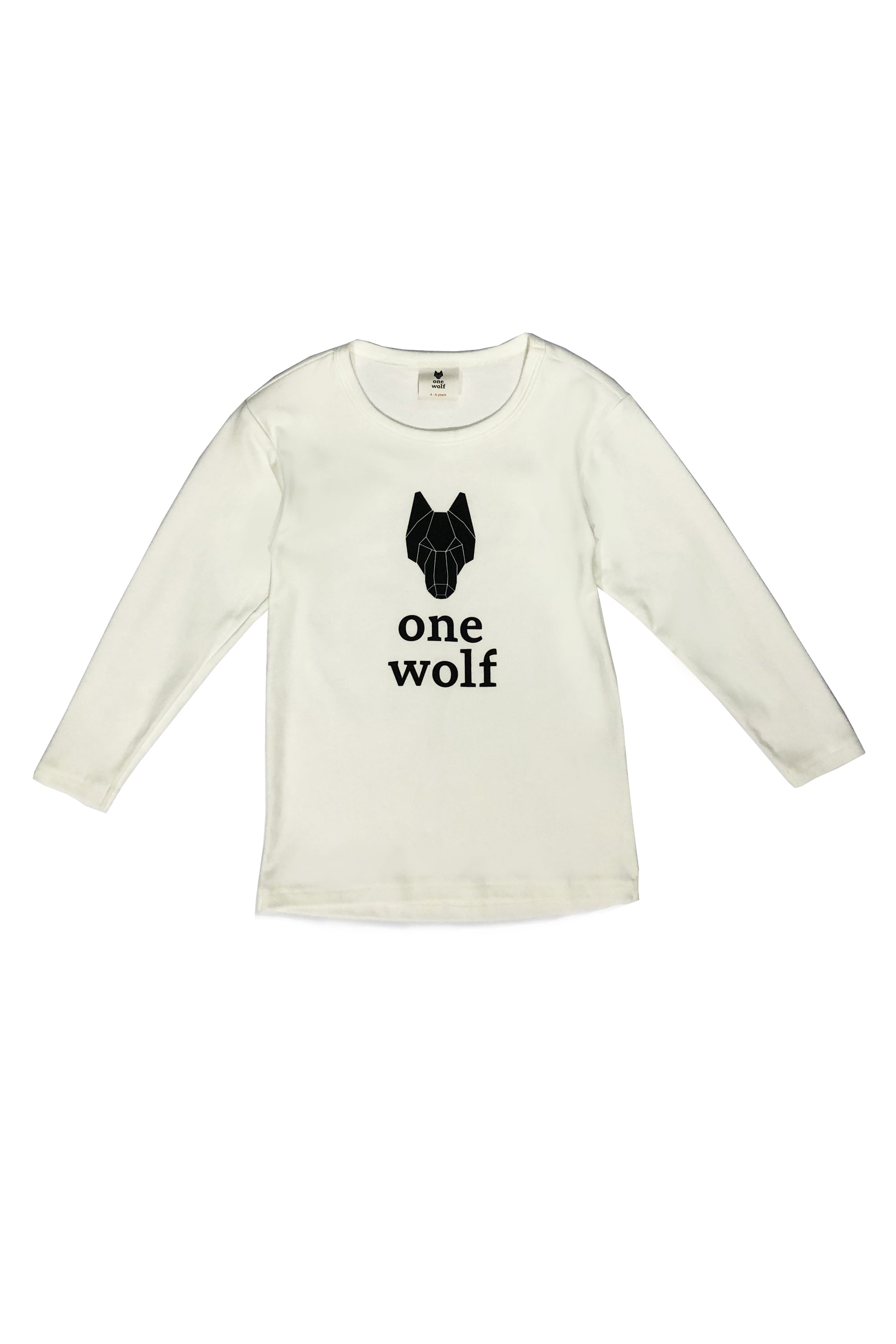 KIDS OW LOGO long sleeve T-shirt off-white/black logo - One Wolf