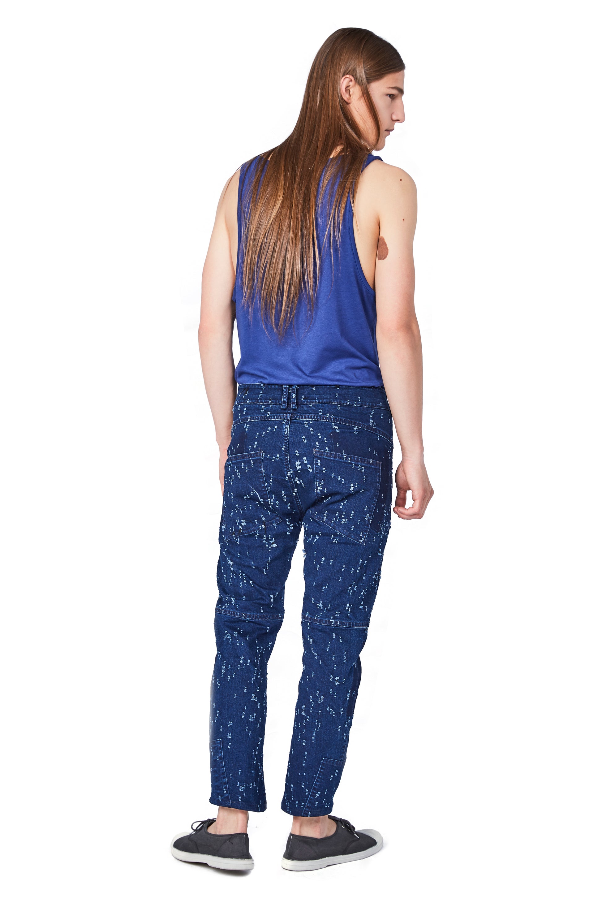 HOLEY unisex jeans - One Wolf