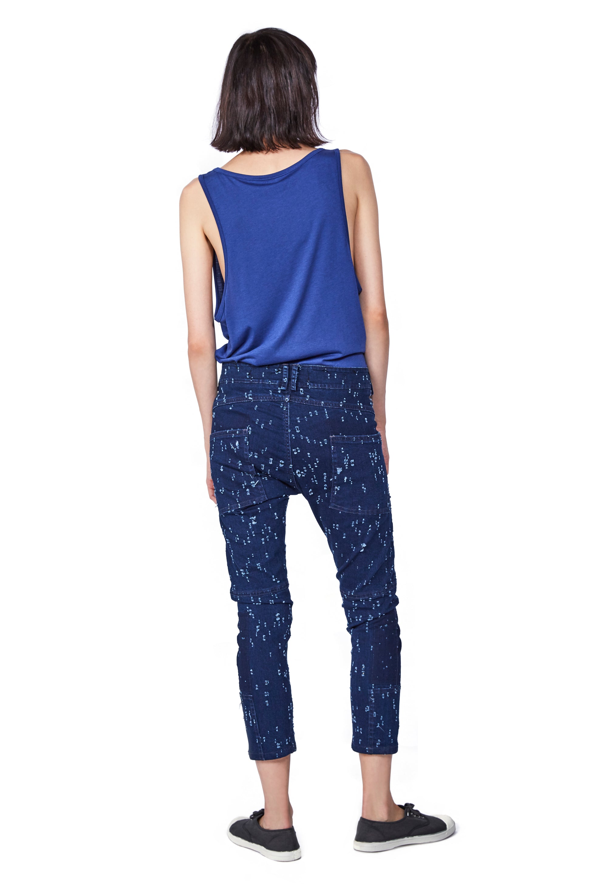 HOLEY unisex jeans - One Wolf