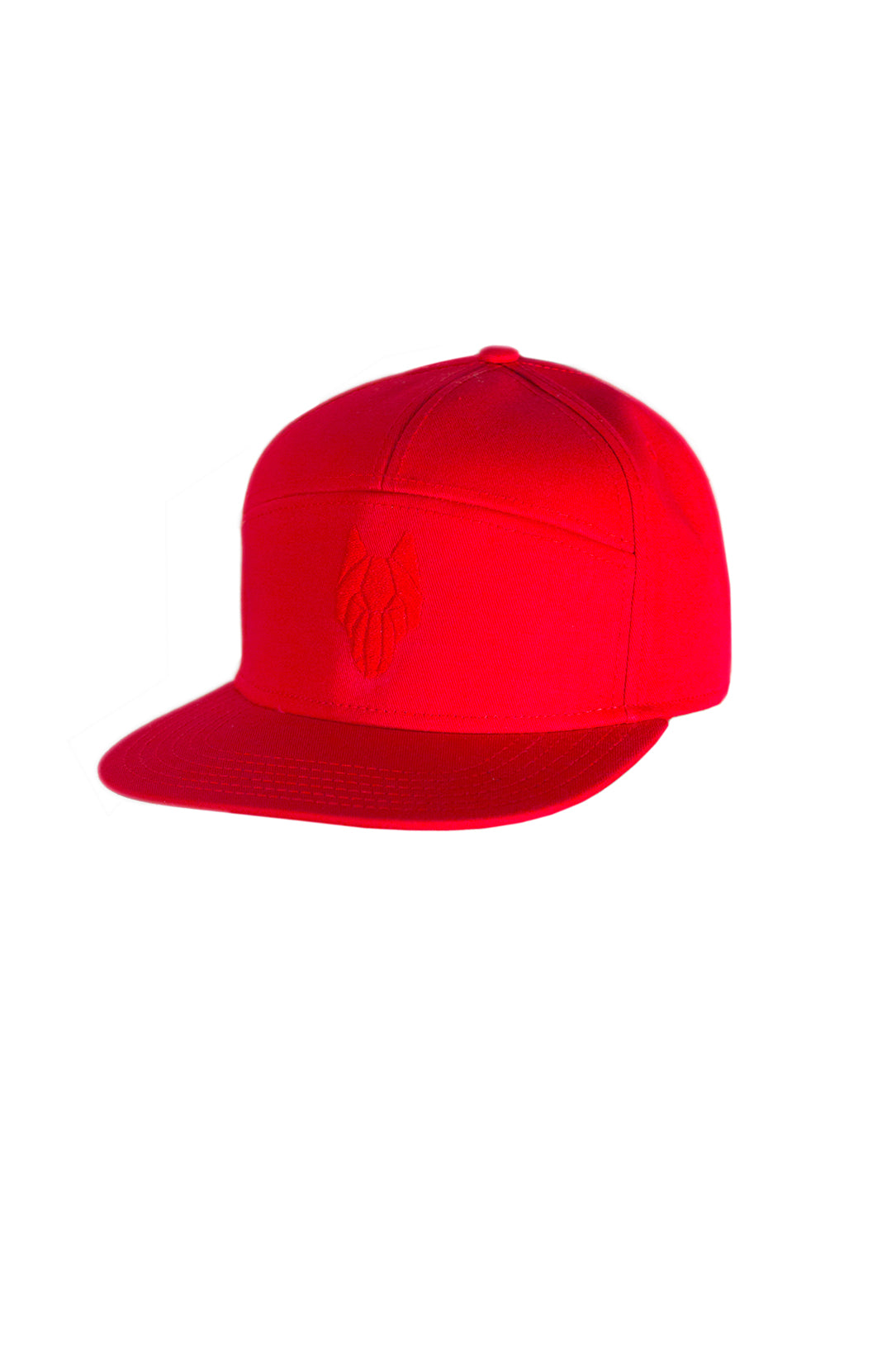 One Wolf Logo Baseball Cap, red